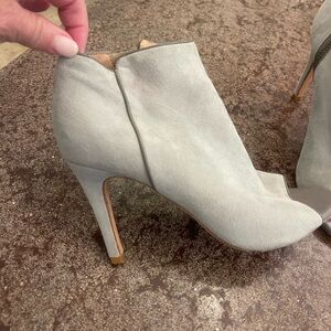 Joie Gray Ankle Booties with Stiletto Heel